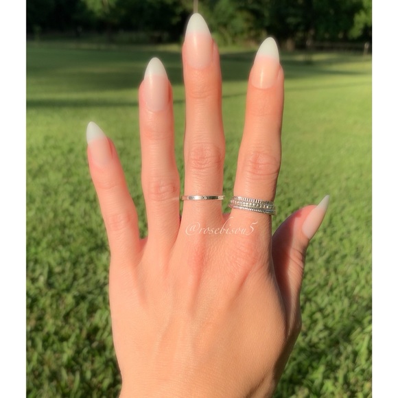 🌙🆕Simulated Diamond Boho Silver Stacking Rings - Picture 7 of 7